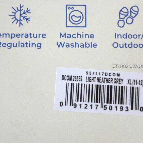 Dearfoams Demi-Rib Knit Slide Slippers Light Heather Gray - Picture 8 of 9